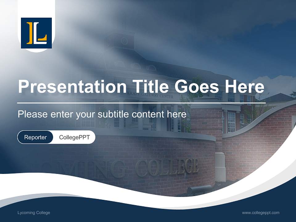 Lycoming College Lecture Sharing and Networking Event PPT Template4:3 ratio PPT effect preview image4