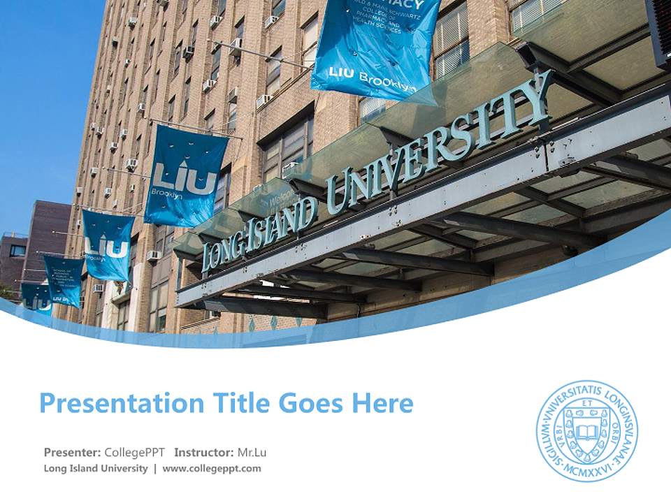Long Island University Course/Courseware Creation PPT Template4:3 ratio PPT effect preview image5
