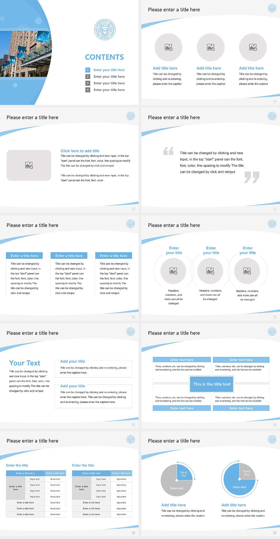 Long Island University Course/Courseware Creation PPT Template4:3 ratio PPT effect preview image2