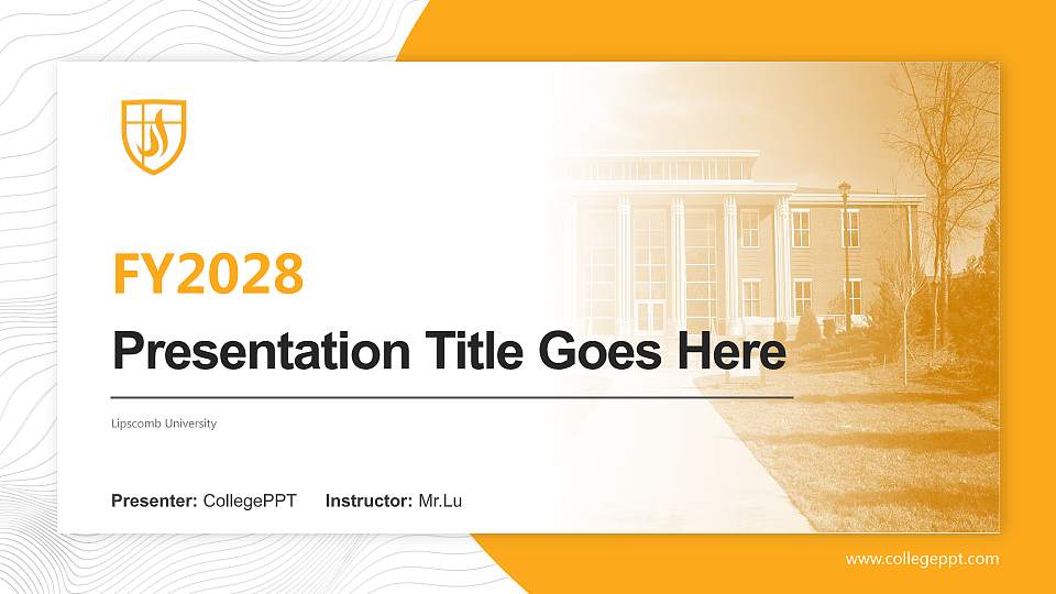 Lipscomb University Academic Presentation/Research Findings Report PPT Template16:9 ratio PPT effect preview image