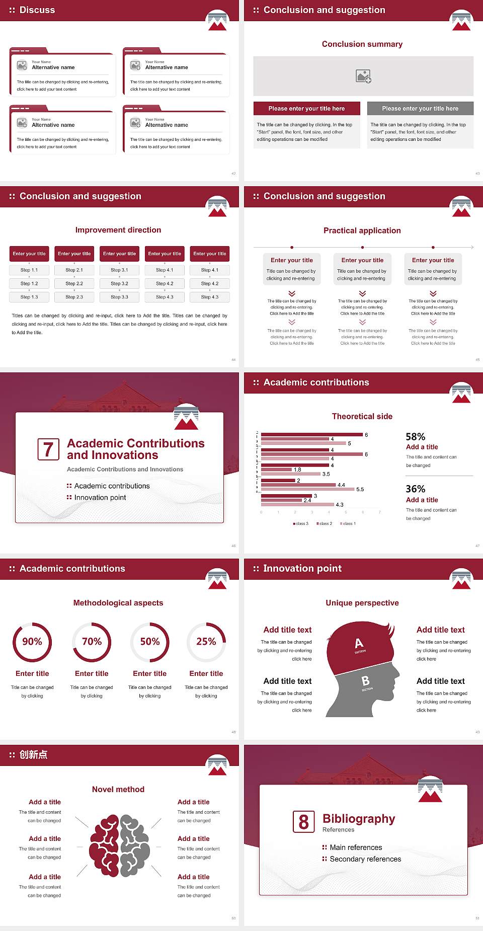 Mansfield University of Pennsylvania Graduation Thesis Defense PPT Template4:3 ratio PPT effect preview image6