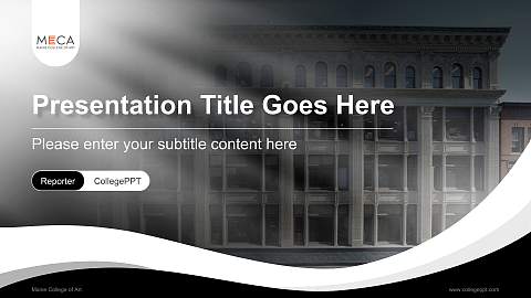 Maine College of Art Lecture Sharing and Networking Event PPT Template