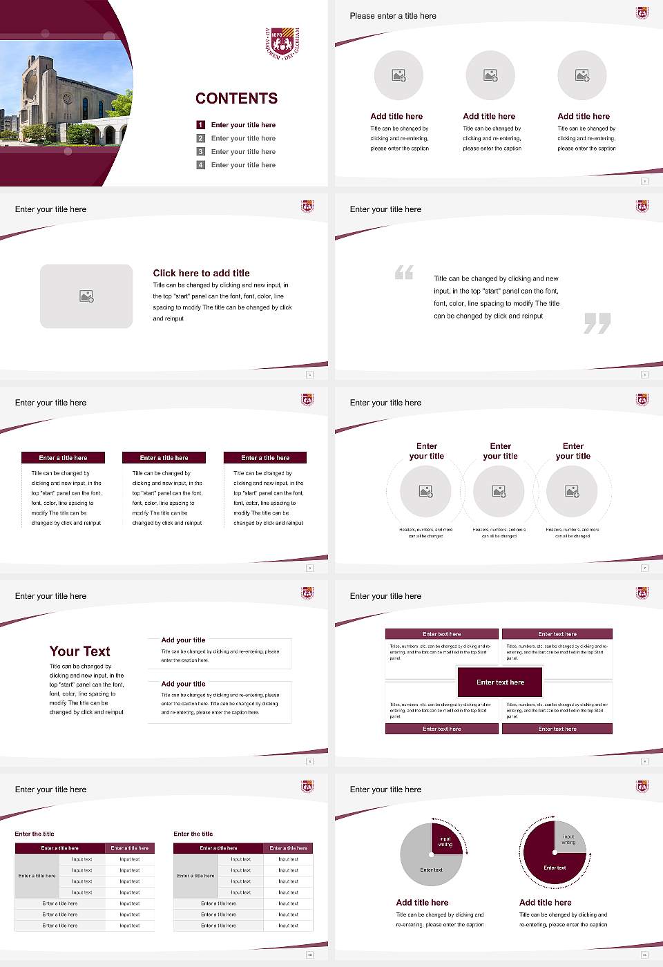 Loyola University Chicago Course/Courseware Creation PPT Template16:9 ratio PPT effect preview image2