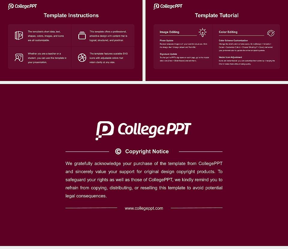 Loyola University Chicago Course/Courseware Creation PPT Template16:9 ratio PPT effect preview image5