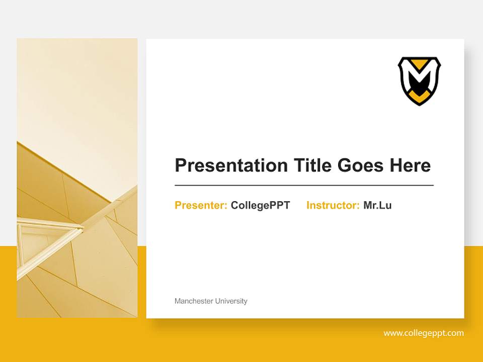 Manchester University General Purpose PPT Template4:3 ratio PPT effect preview image6