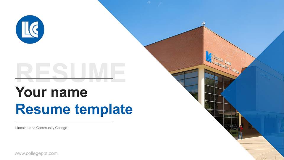 Lincoln Land Community College Resume PPT Template16:9 ratio PPT effect preview image1