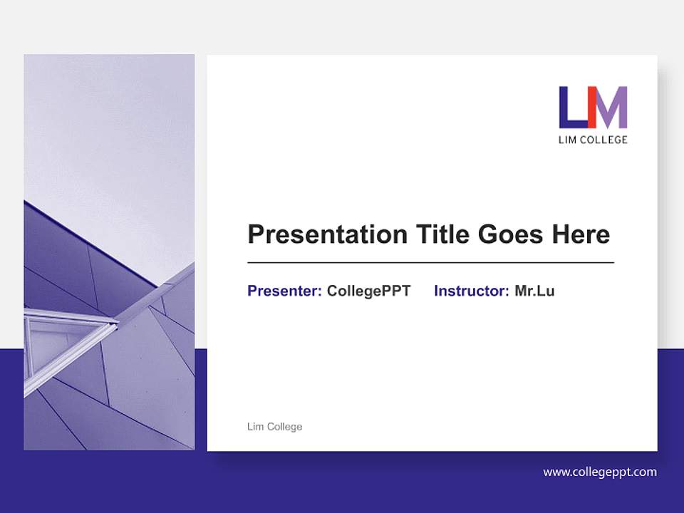 Lim College General Purpose PPT Template4:3 ratio PPT effect preview image6