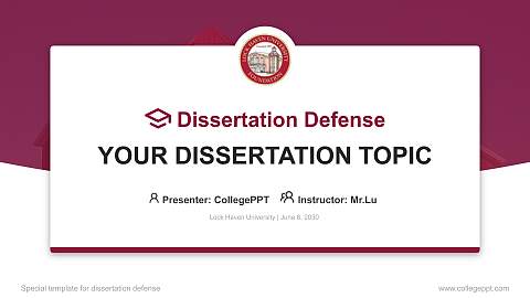 Lock Haven University Graduation Thesis Defense PPT Template