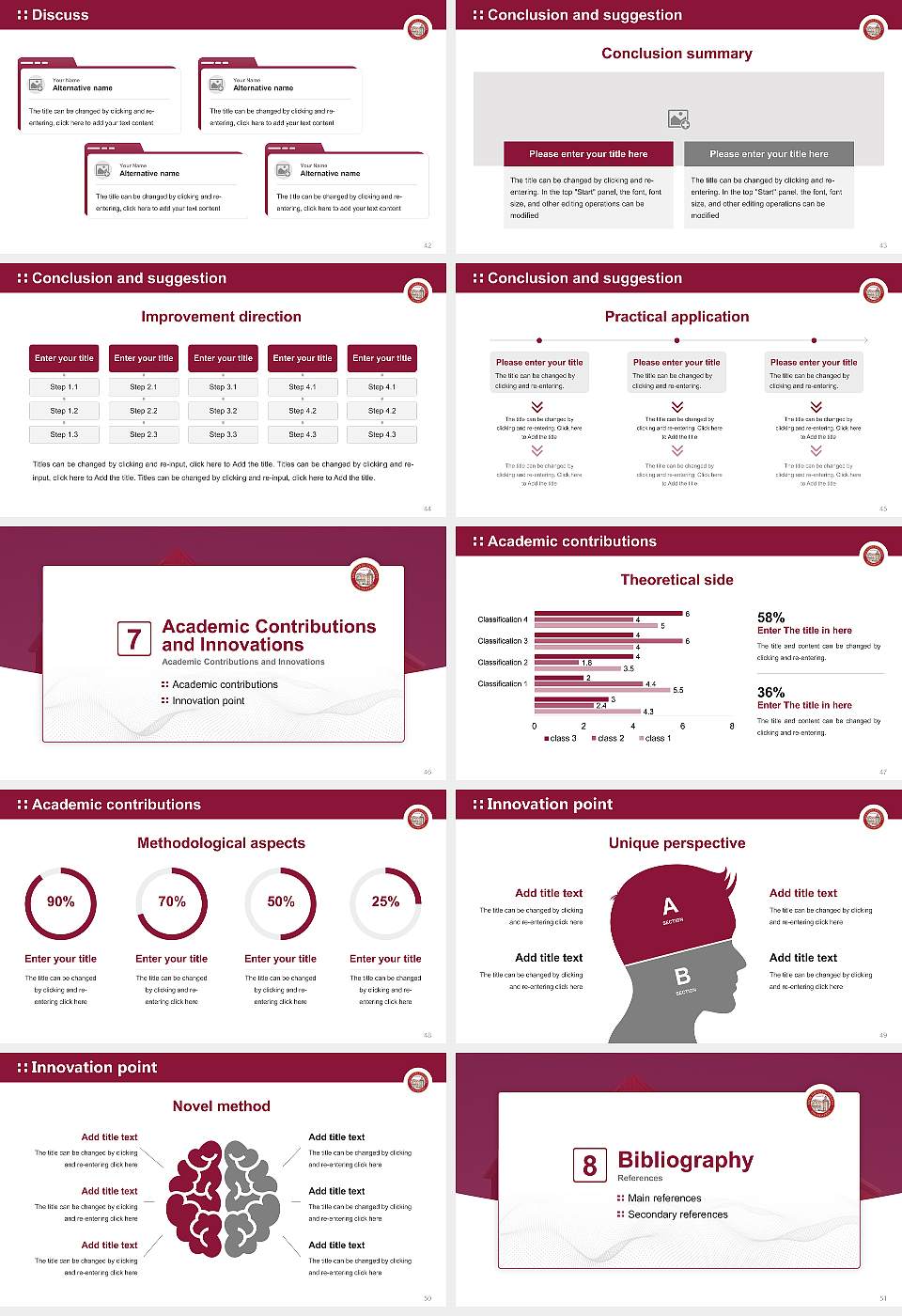 Lock Haven University Graduation Thesis Defense PPT Template16:9 ratio PPT effect preview image6