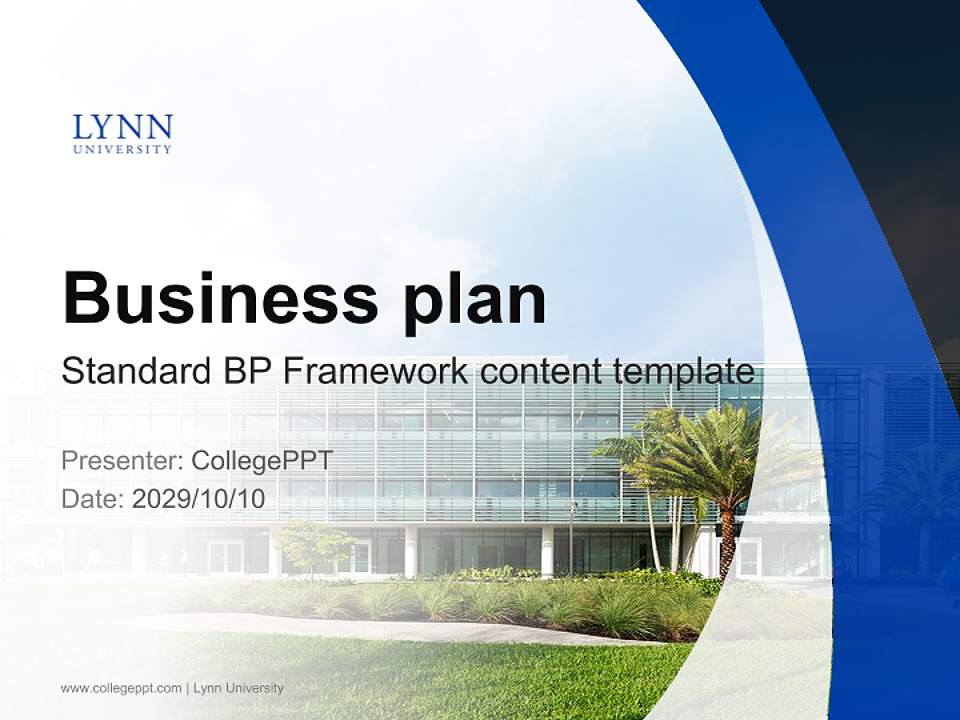 Lynn University Competition/Entrepreneurship Contest PPT Template4:3 ratio PPT effect preview image9