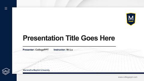 Maranatha Baptist University Thesis Proposal/Graduation Defense PPT Template