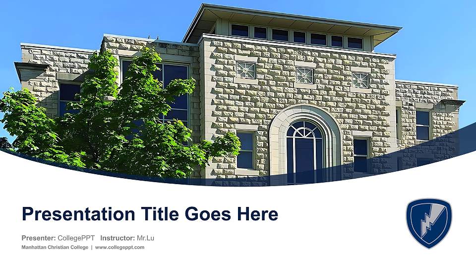 Manhattan Christian College Course/Courseware Creation PPT Template16:9 ratio PPT effect preview image
