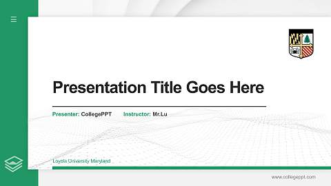 Loyola University Maryland Thesis Proposal/Graduation Defense PPT Template