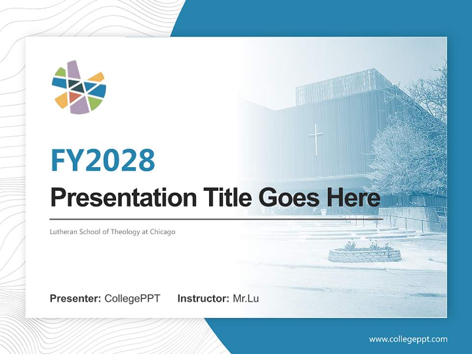 Lutheran School of Theology at Chicago Academic Presentation/Research Findings Report PPT Template4:3 ratio PPT effect preview image1