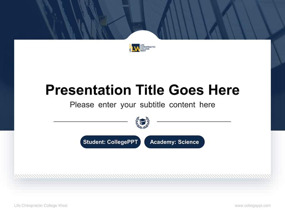 Life Chiropractic College West National Scholarship Defense PPT Template4:3 ratio PPT effect preview image4