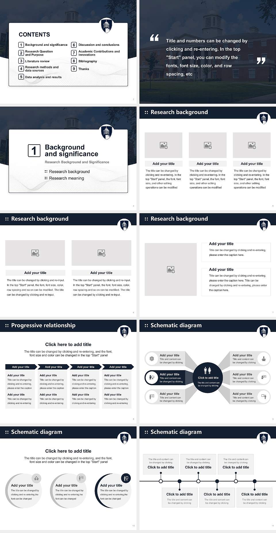 Lyon College Graduation Thesis Defense PPT Template4:3 ratio PPT effect preview image2