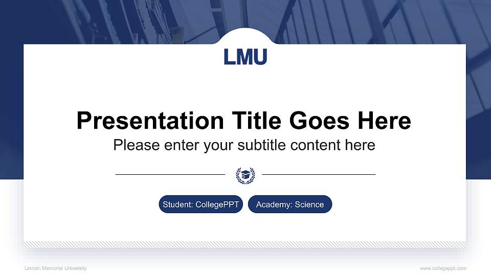 Lincoln Memorial University National Scholarship Defense PPT Template16:9 ratio PPT effect preview image
