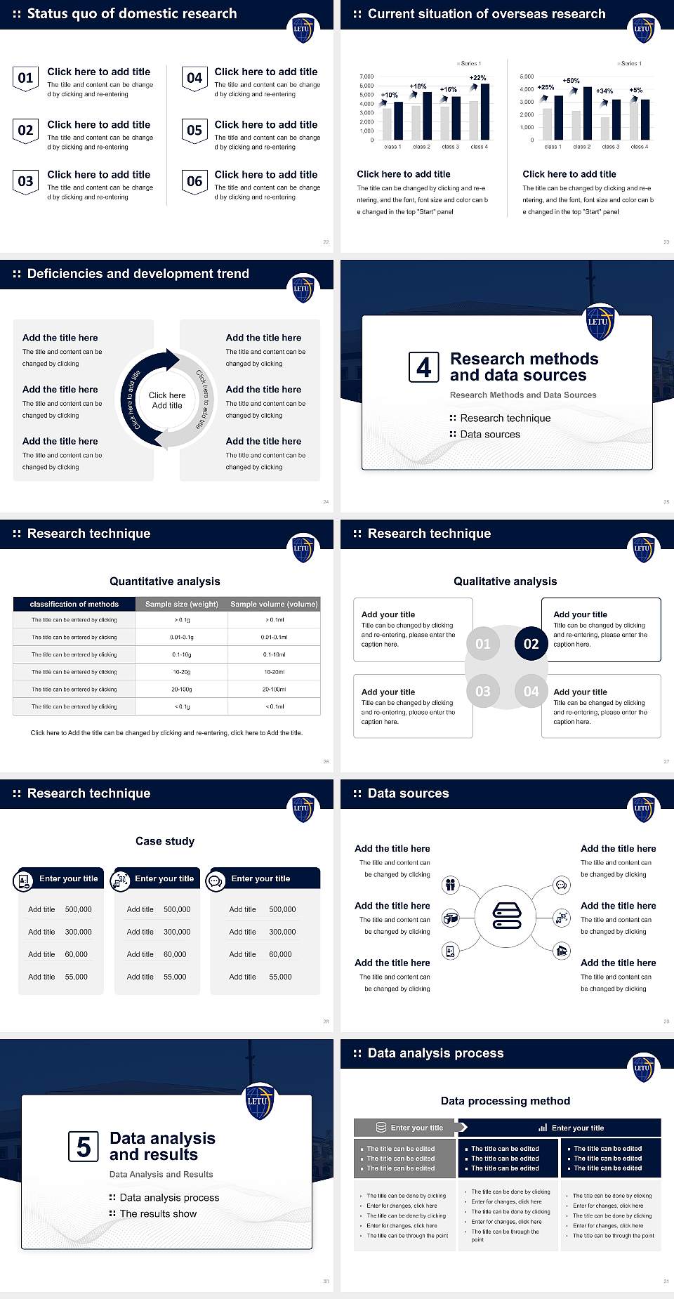 Letourneau University Graduation Thesis Defense PPT Template4:3 ratio PPT effect preview image4