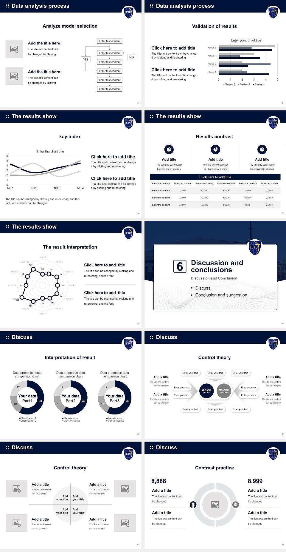 Letourneau University Graduation Thesis Defense PPT Template4:3 ratio PPT effect preview image5