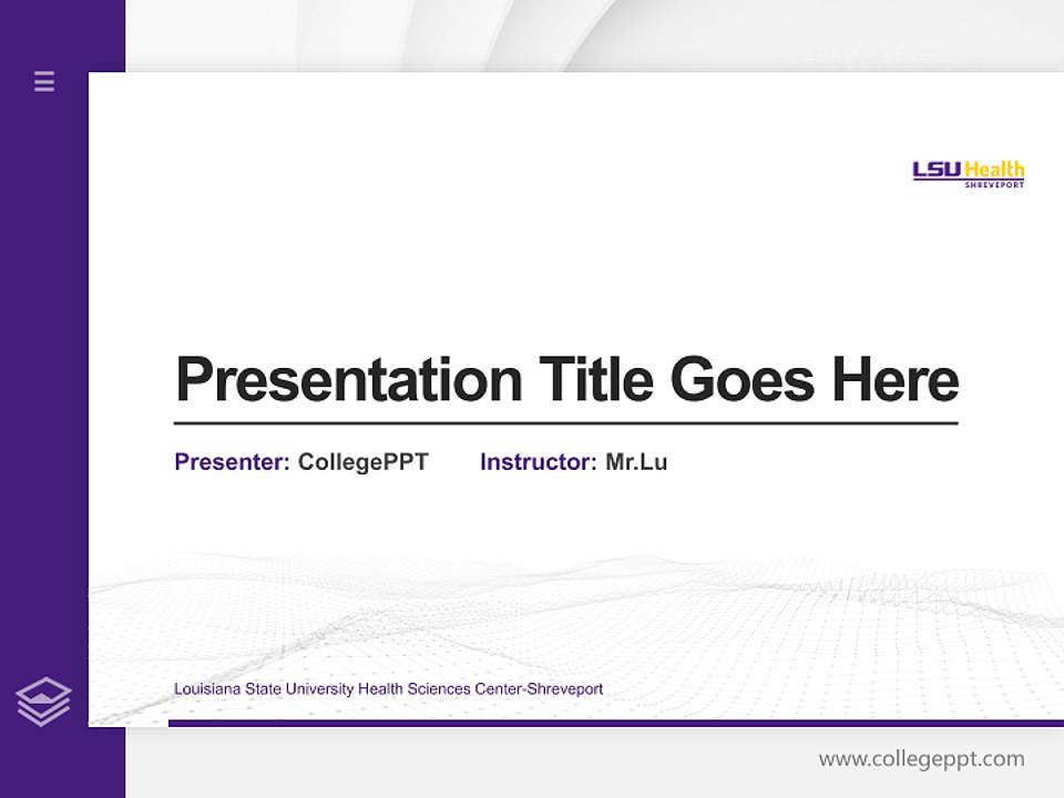 Louisiana State University Health Sciences Center-Shreveport Thesis Proposal/Graduation Defense PPT Template4:3 ratio PPT effect preview image5
