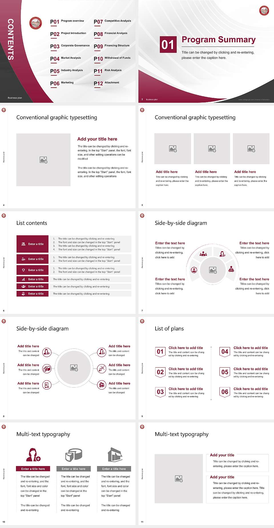 Lock Haven University Competition/Entrepreneurship Contest PPT Template4:3 ratio PPT effect preview image2