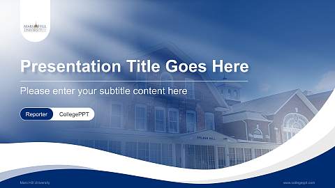 Mars Hill University Lecture Sharing and Networking Event PPT Template