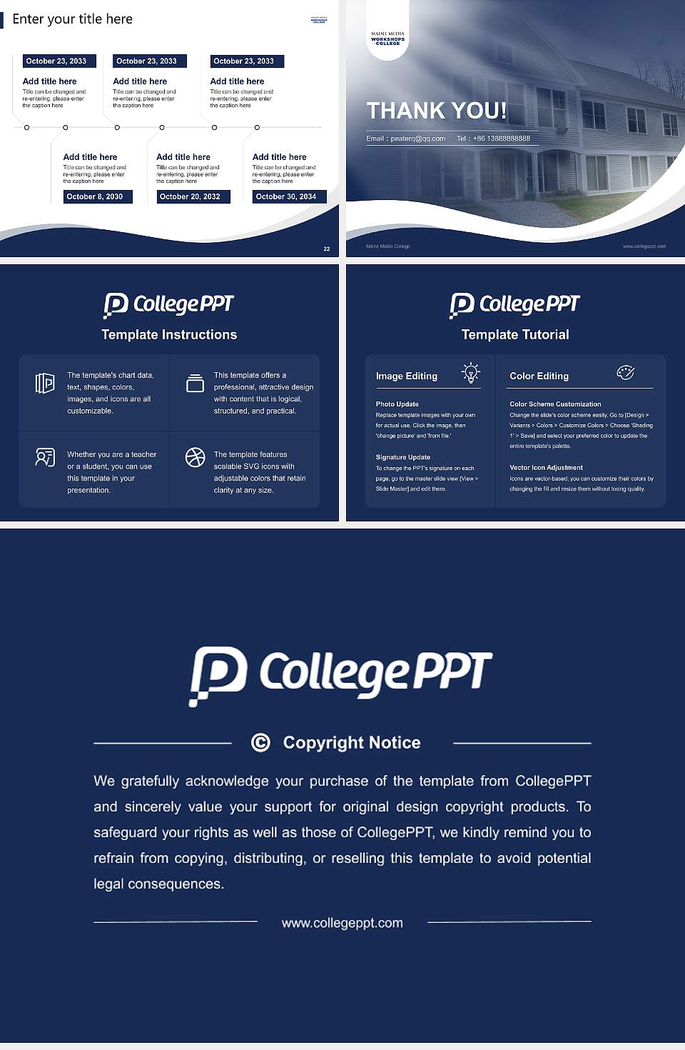 Maine Media College Lecture Sharing and Networking Event PPT Template4:3 ratio PPT effect preview image4