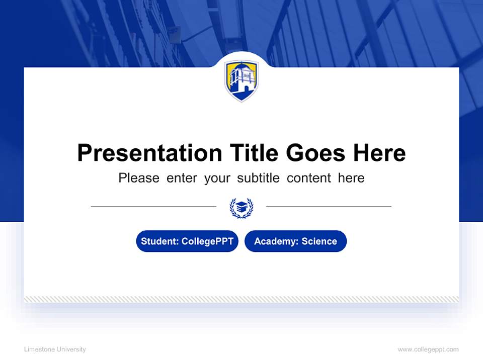 Limestone University National Scholarship Defense PPT Template4:3 ratio PPT effect preview image4