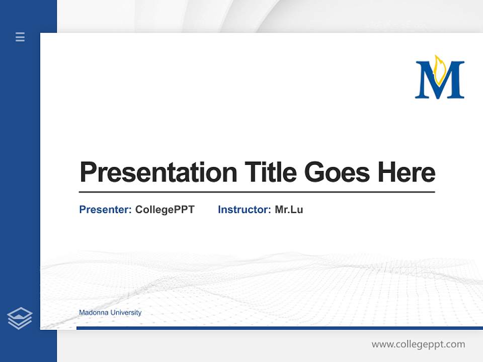 Madonna University Thesis Proposal/Graduation Defense PPT Template4:3 ratio PPT effect preview image5