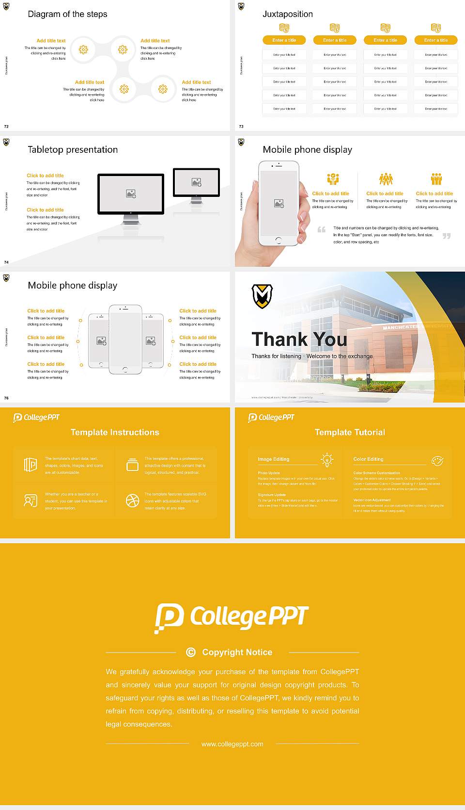 Manchester University Competition/Entrepreneurship Contest PPT Template16:9 ratio PPT effect preview image9