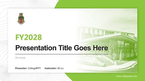Life University Academic Presentation/Research Findings Report PPT Template