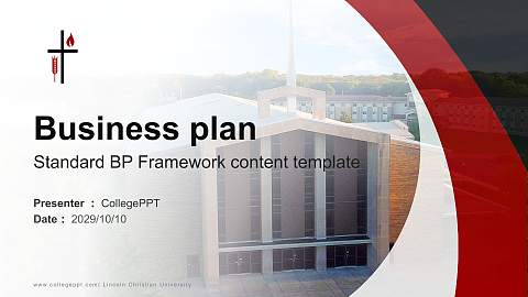 Lincoln Christian University Competition/Entrepreneurship Contest PPT Template