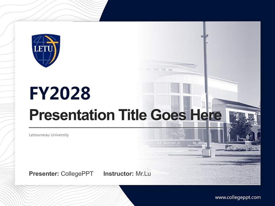 Letourneau University Academic Presentation/Research Findings Report PPT Template4:3 ratio PPT effect preview image5