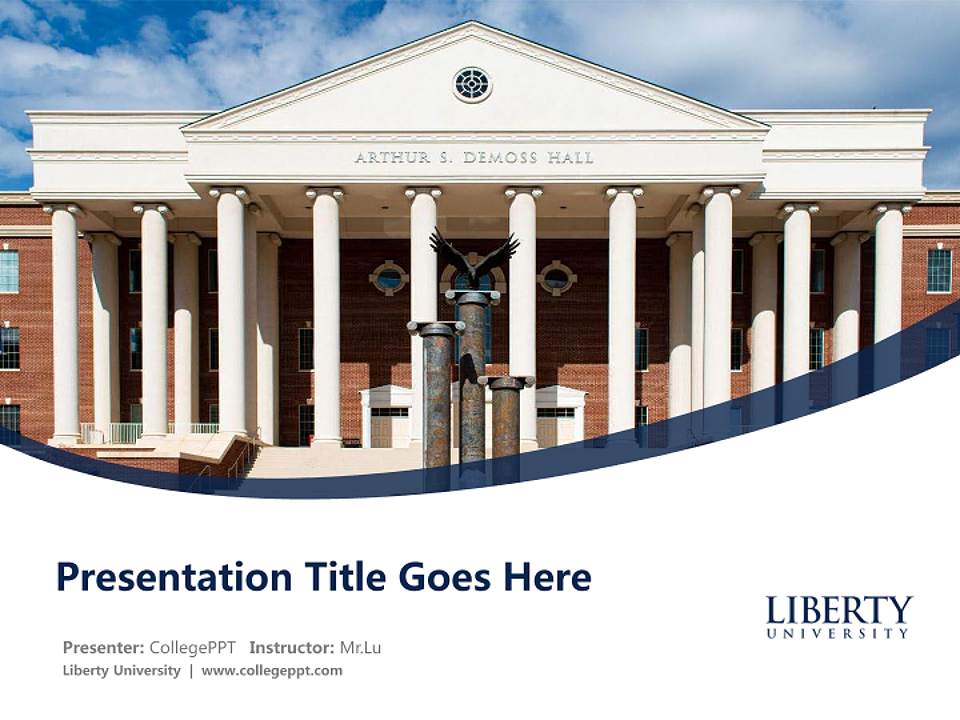 Liberty University Course/Courseware Creation PPT Template4:3 ratio PPT effect preview image5