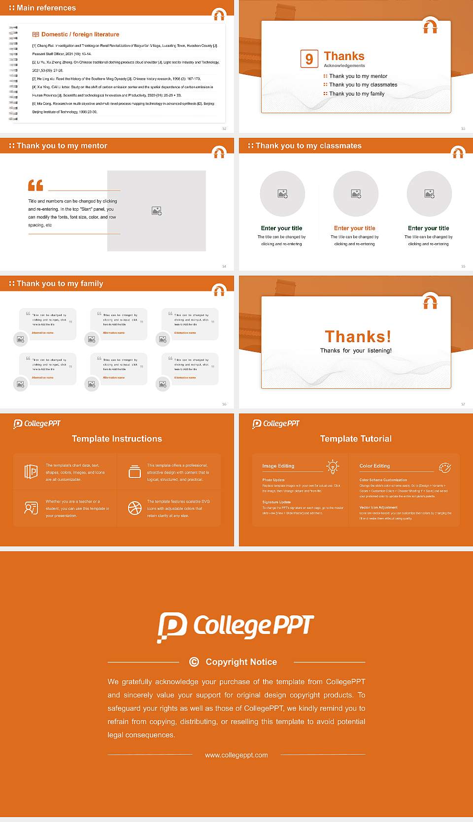 Lourdes University Graduation Thesis Defense PPT Template16:9 ratio PPT effect preview image7