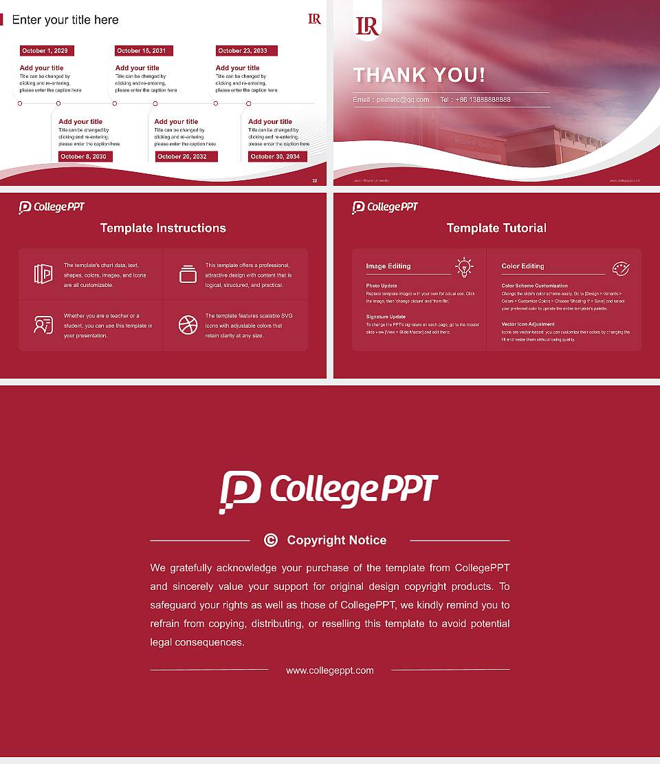 Lenoir-Rhyne University Lecture Sharing and Networking Event PPT Template16:9 ratio PPT effect preview image4