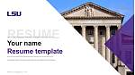 Louisiana State University and Agricultural & Mechanical College履歴書PPTテンプレート