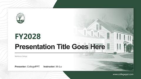 Marlboro College Academic Presentation/Research Findings Report PPT Template