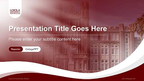 Loyola University New Orleans Lecture Sharing and Networking Event PPT Template