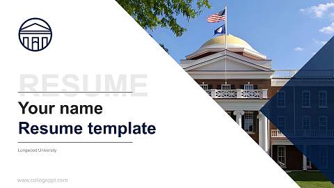 Longwood University Resume PPT Template