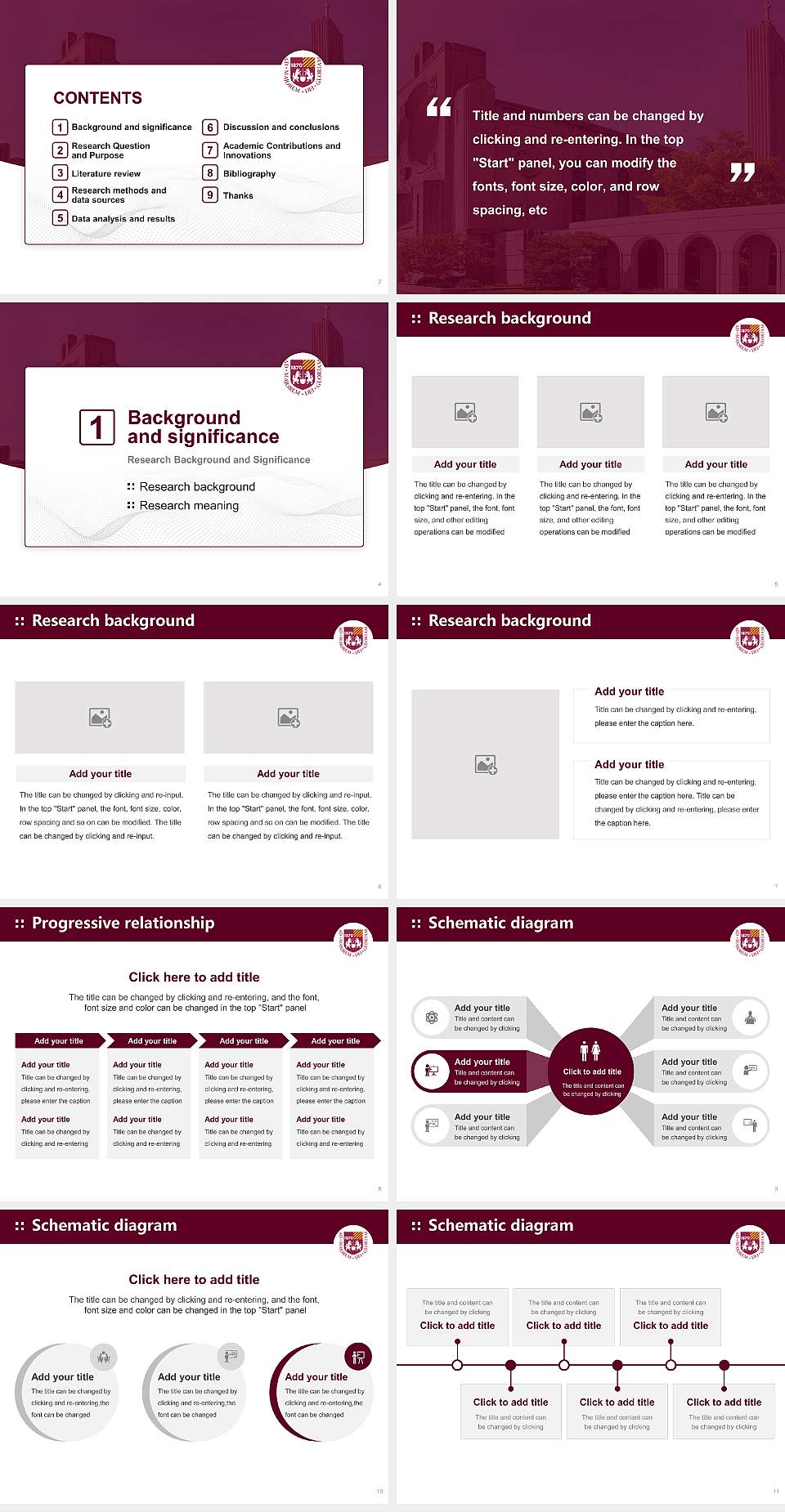 Loyola University Chicago Graduation Thesis Defense PPT Template4:3 ratio PPT effect preview image2