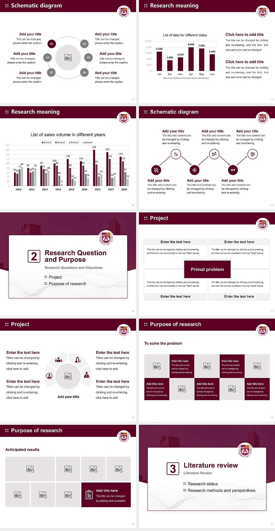 Loyola University Chicago Graduation Thesis Defense PPT Template4:3 ratio PPT effect preview image3