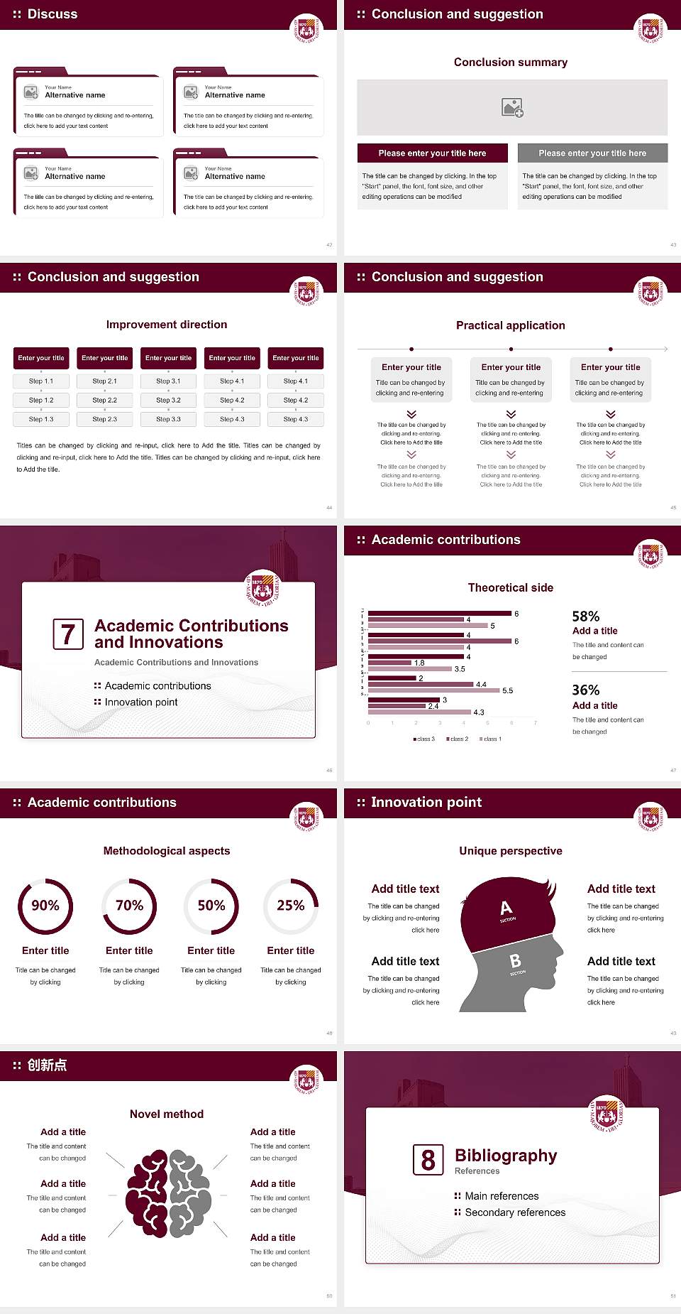 Loyola University Chicago Graduation Thesis Defense PPT Template4:3 ratio PPT effect preview image6