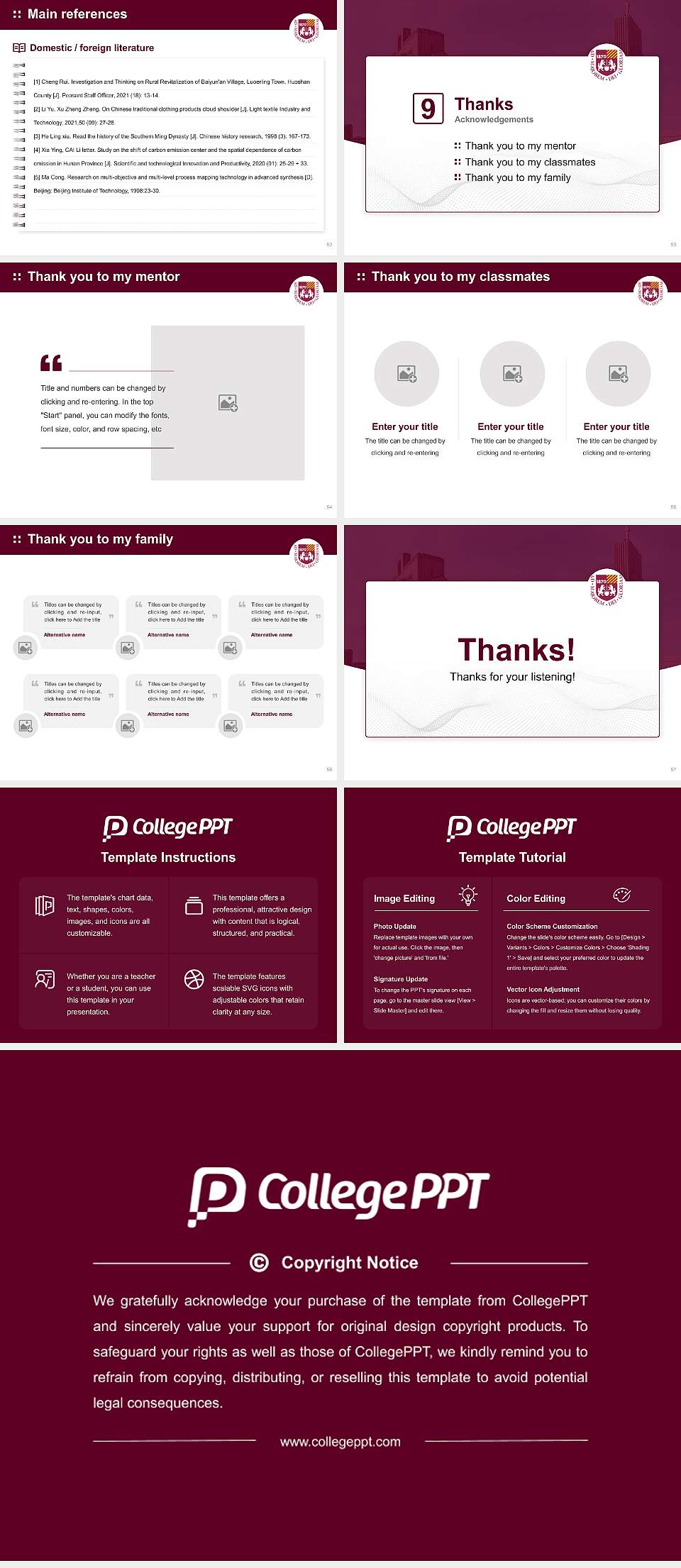 Loyola University Chicago Graduation Thesis Defense PPT Template4:3 ratio PPT effect preview image7