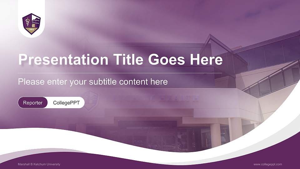 Marshall B Ketchum University Lecture Sharing and Networking Event PPT Template16:9 ratio PPT effect preview image