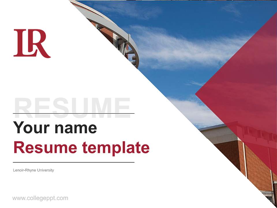 Lenoir-Rhyne University Resume PPT Template4:3 ratio PPT effect preview image5