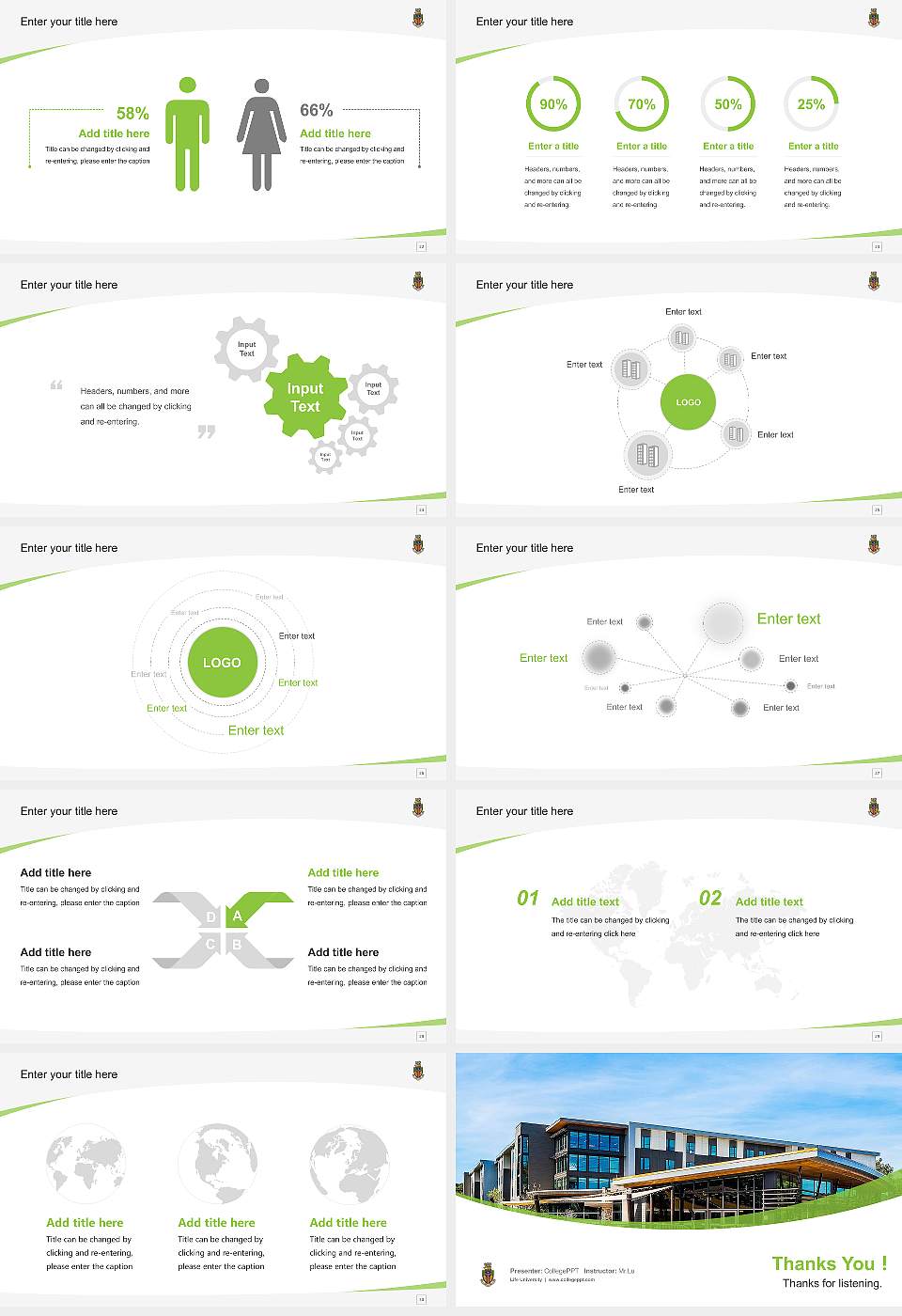 Life University Course/Courseware Creation PPT Template16:9 ratio PPT effect preview image4