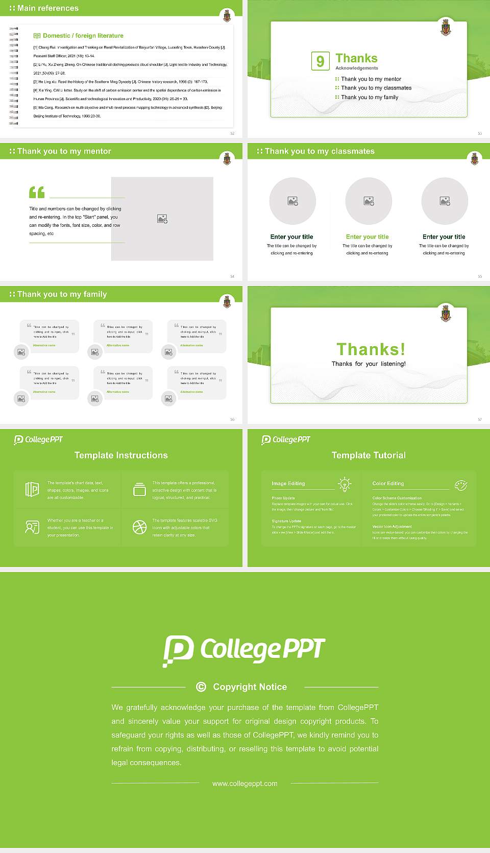 Life University Graduation Thesis Defense PPT Template16:9 ratio PPT effect preview image7