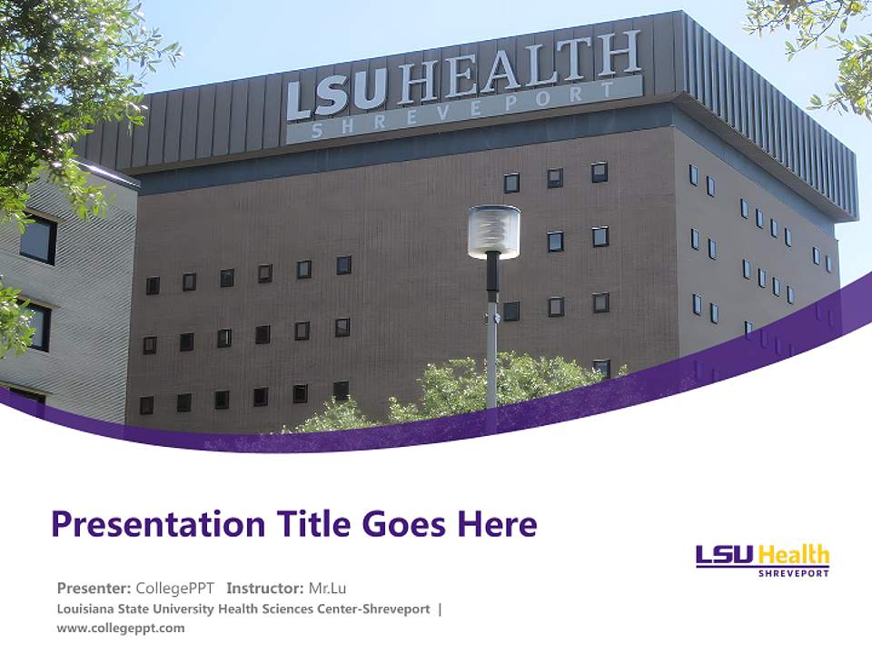 Louisiana State University Health Sciences Center-Shreveport Course/Courseware Creation PPT Template4:3 ratio PPT effect preview image5