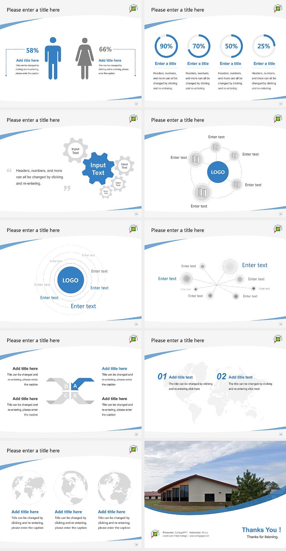 Leech Lake Tribal College Course/Courseware Creation PPT Template4:3 ratio PPT effect preview image4